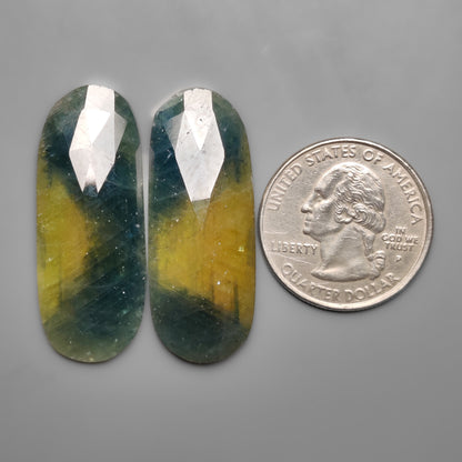 Rose Cut Sapphires Pair