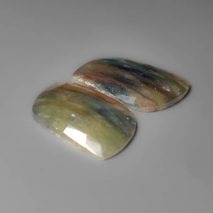 Rose Cut Sapphires Pair