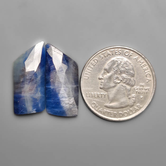 Rose Cut Sapphires Pair