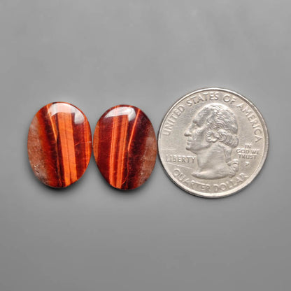 Red Tiger Eye Pair