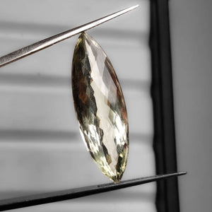 Checkerboard Cut Faceted Prasiolite