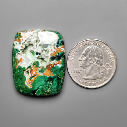 Parrot Wing Chrysocolla With Druzy Pocket