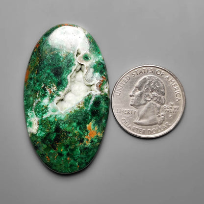Parrot Wing Chrysocolla With Druzy Pocket