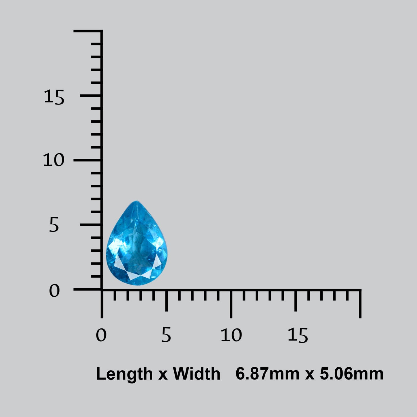 Faceted Sky Blue Apatite