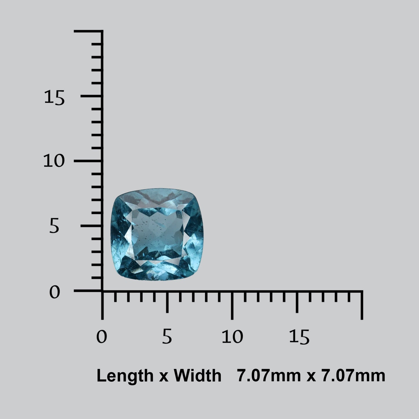 Faceted Sky Blue Apatite