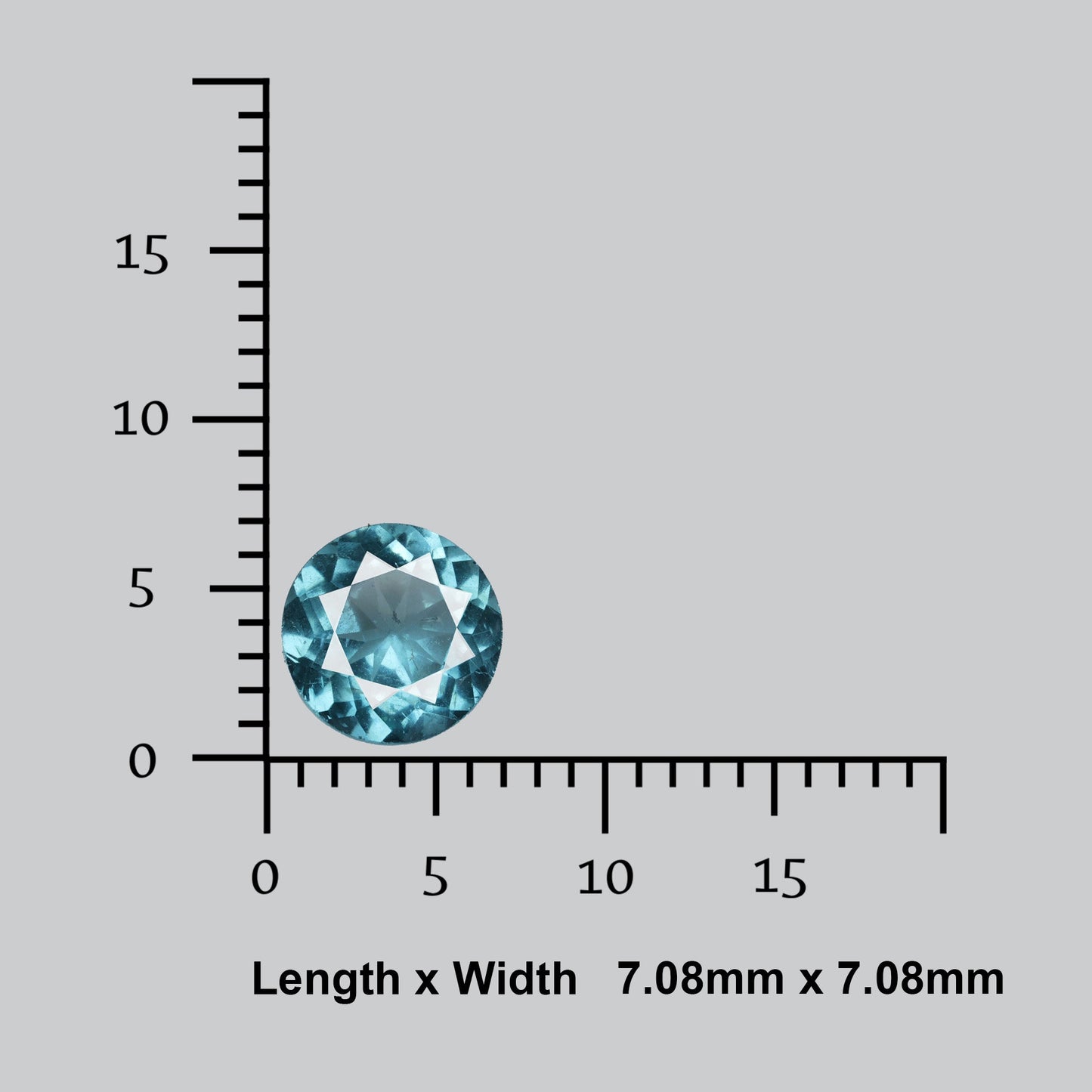 Faceted Sky Blue Apatite
