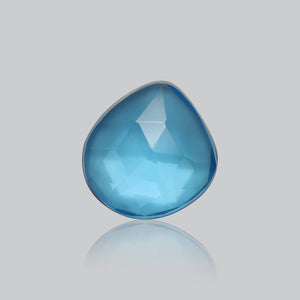 Rose Cut Swiss Blue Topaz