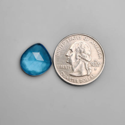 Rose Cut Swiss Blue Topaz