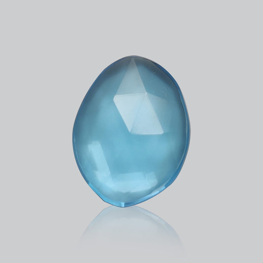 Rose Cut Swiss Blue Topaz