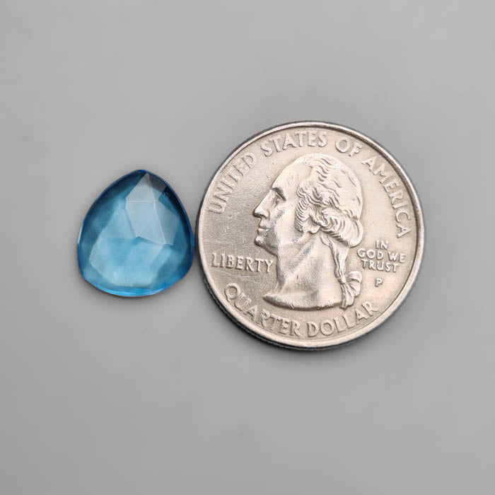 Rose Cut Swiss Blue Topaz