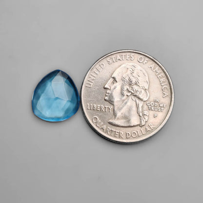 Rose Cut Swiss Blue Topaz