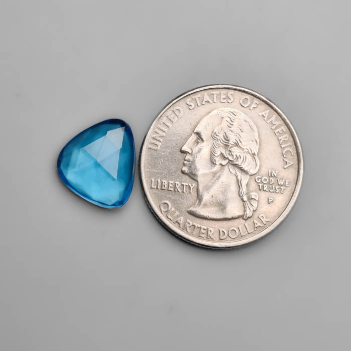 Rose Cut Swiss Blue Topaz