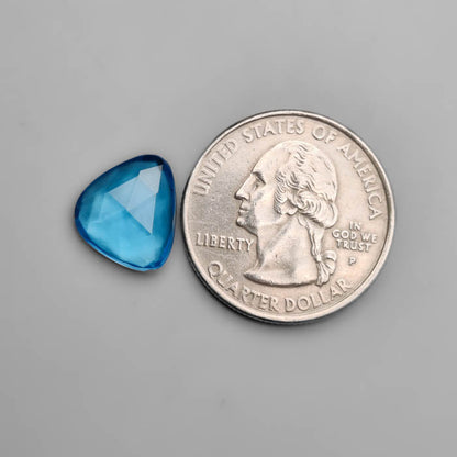 Rose Cut Swiss Blue Topaz
