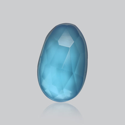 Rose Cut Swiss Blue Topaz