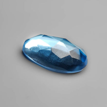 Rose Cut Swiss Blue Topaz
