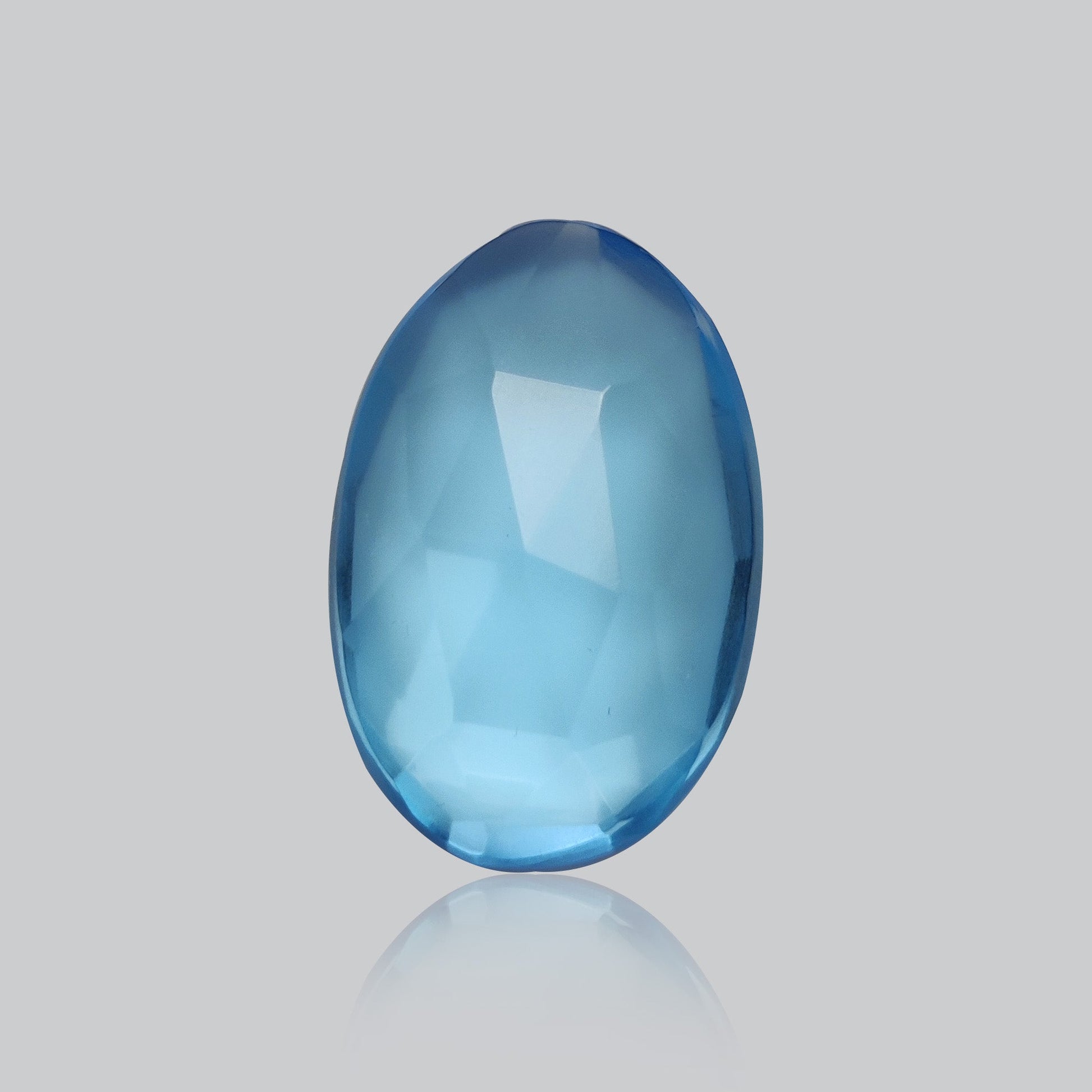 Rose Cut Swiss Blue Topaz
