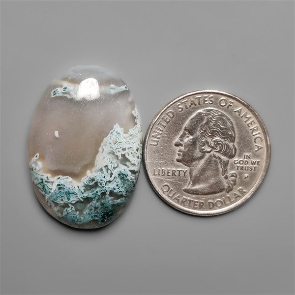 White Horse Canyon Moss Agate Cabochon