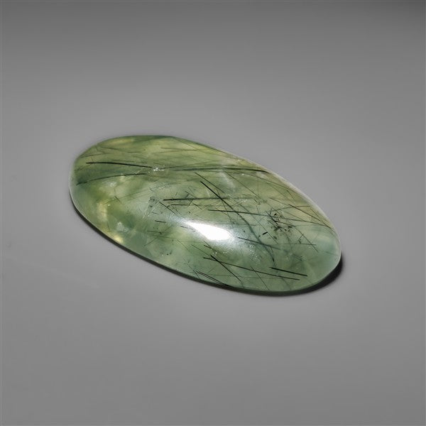 Black Tournalinated Prehnite Cabochon