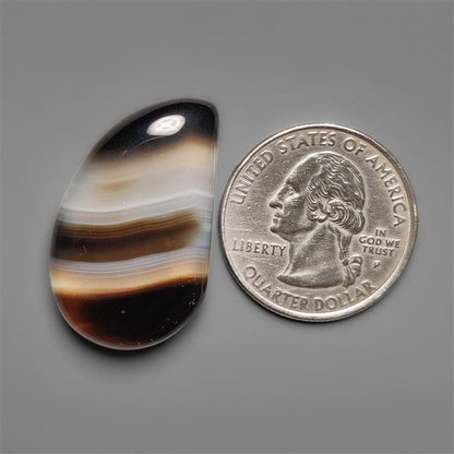 Black Banded Agate Cabochon