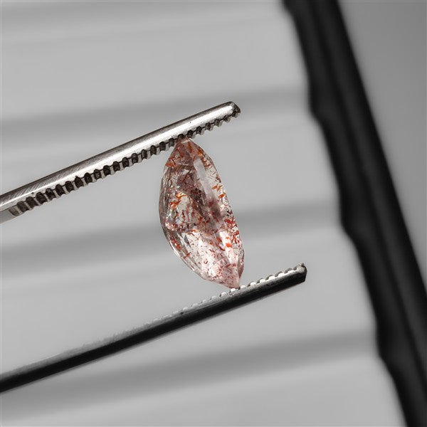 Faceted Lepidocrocite In Quartz