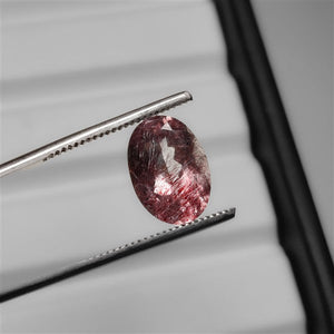 Faceted Lepidocrocite In Quartz