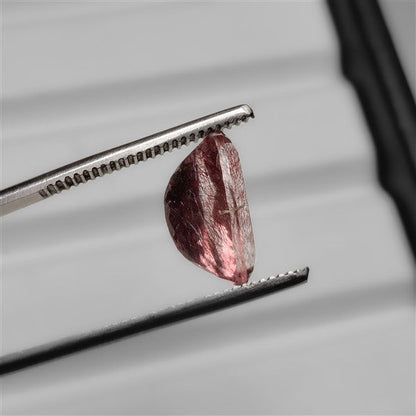Faceted Lepidocrocite In Quartz