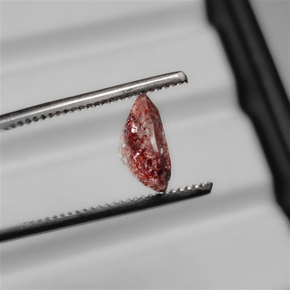 Faceted Lepidocrocite In Quartz