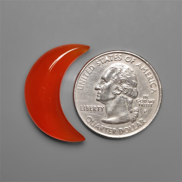 Carnelian Agate Crescent Carving