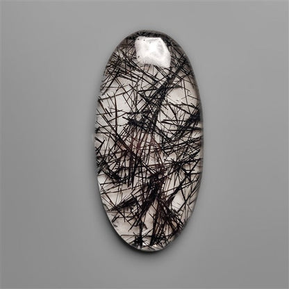 AAA Black Tourmalinated Quartz Cabochon
