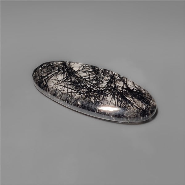 AAA Black Tourmalinated Quartz Cabochon