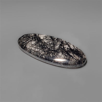 AAA Black Tourmalinated Quartz Cabochon