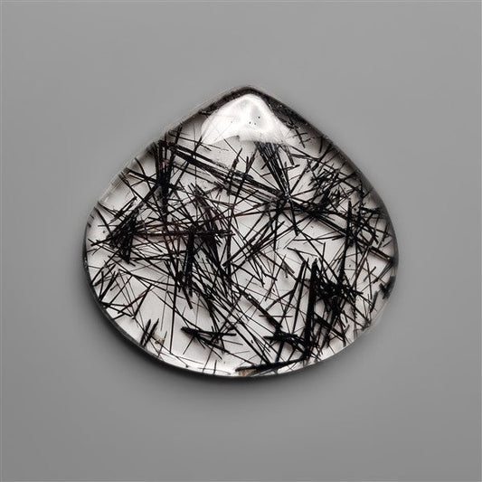 AAA Black Tourmalinated Quartz Cabochon