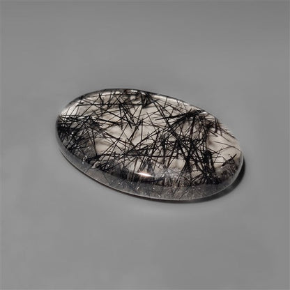 AAA Black Tourmalinated Quartz Cabochon