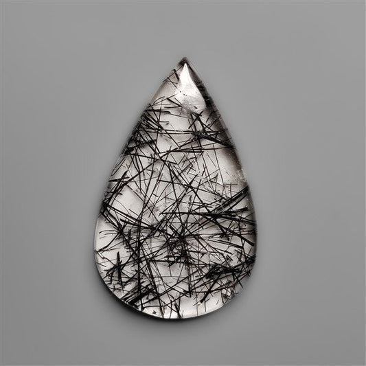 AAA Black Tourmalinated Quartz Cabochon