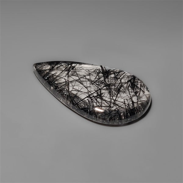AAA Black Tourmalinated Quartz Cabochon