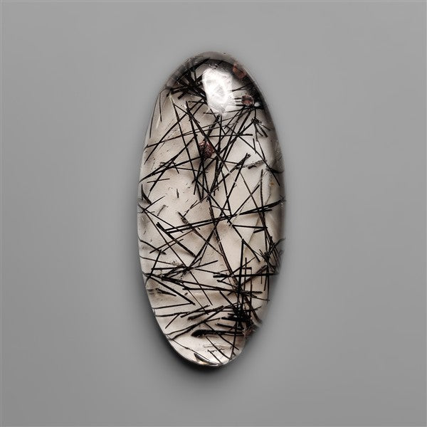 AAA Black Tourmalinated Quartz Cabochon