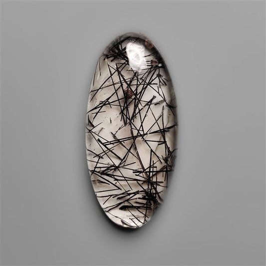 AAA Black Tourmalinated Quartz Cabochon