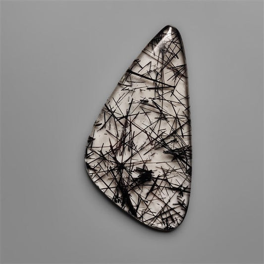 AAA Black Tourmalinated Quartz Cabochon