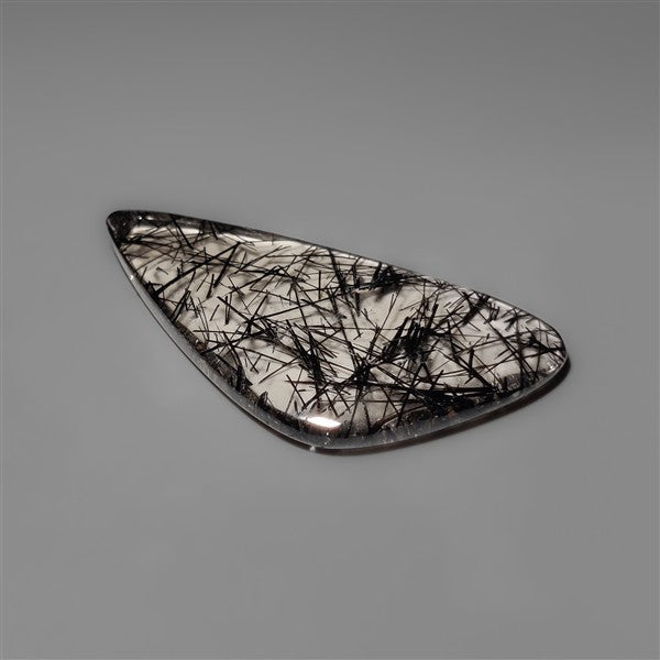 AAA Black Tourmalinated Quartz Cabochon