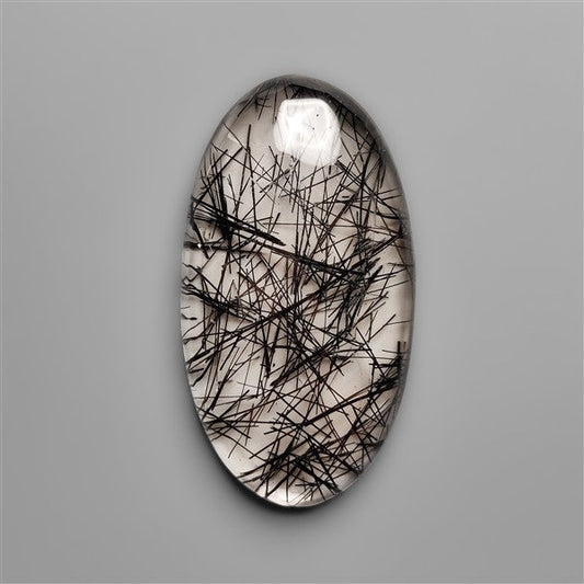 AAA Black Tourmalinated Quartz Cabochon