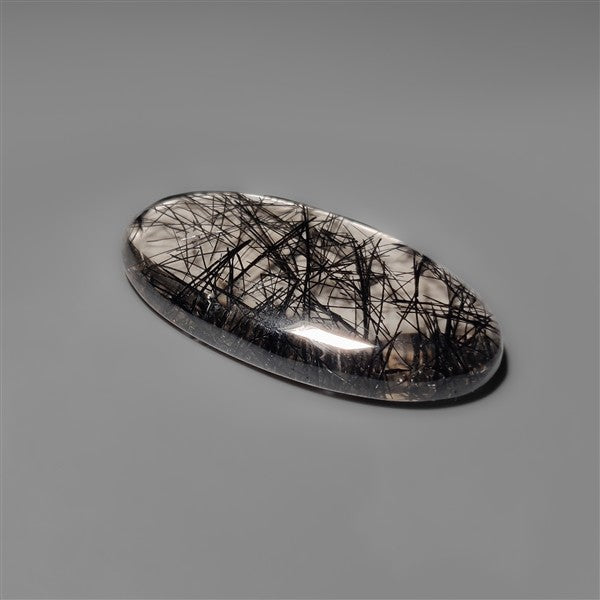 AAA Black Tourmalinated Quartz Cabochon