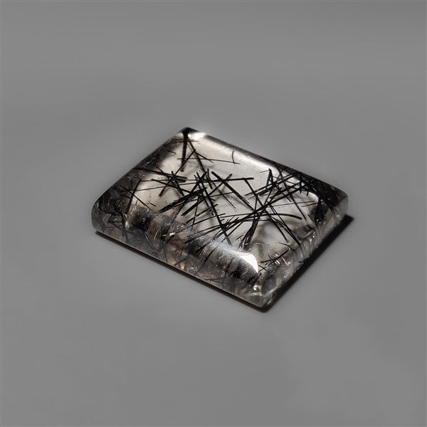 AAA Black Tourmalinated Quartz Cabochon