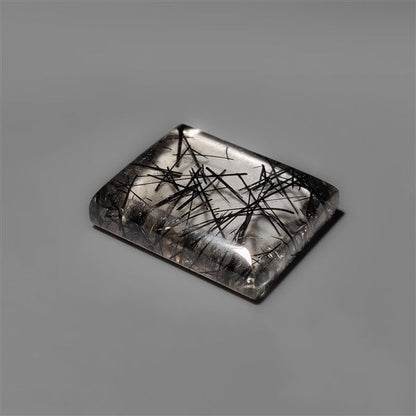 AAA Black Tourmalinated Quartz Cabochon