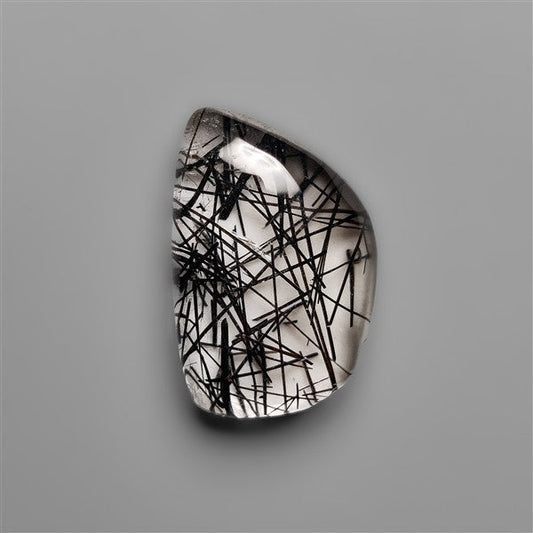 AAA Black Tourmalinated Quartz Cabochon