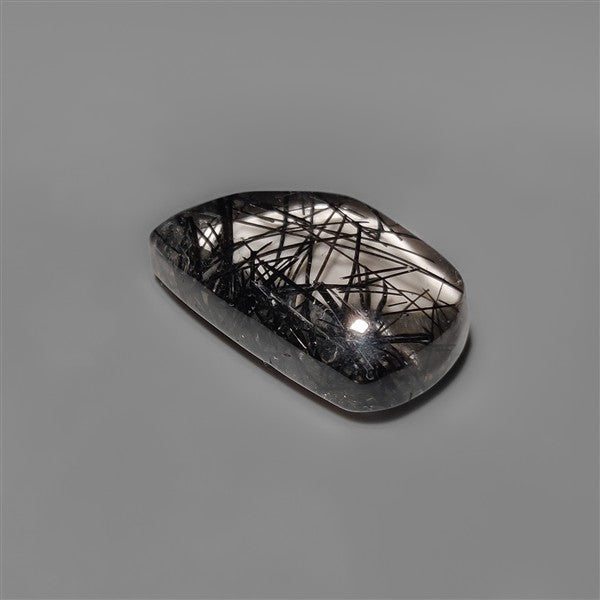 AAA Black Tourmalinated Quartz Cabochon