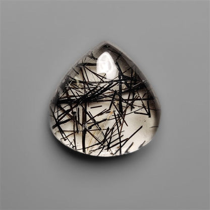 AAA Black Tourmalinated Quartz Cabochon