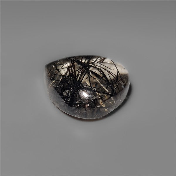 AAA Black Tourmalinated Quartz Cabochon