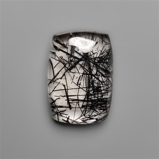 AAA Black Tourmalinated Quartz Cabochon