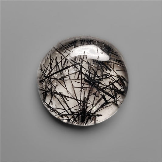 AAA Black Tourmalinated Quartz Cabochon