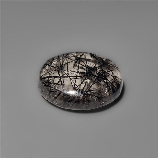 AAA Black Tourmalinated Quartz Cabochon